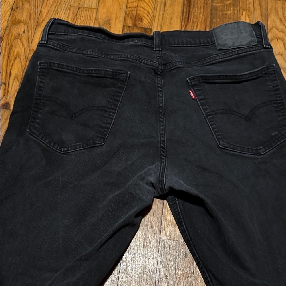 Levi's Men's Black Straight Jeans - Black W36, L30 - Picture 6 of 9